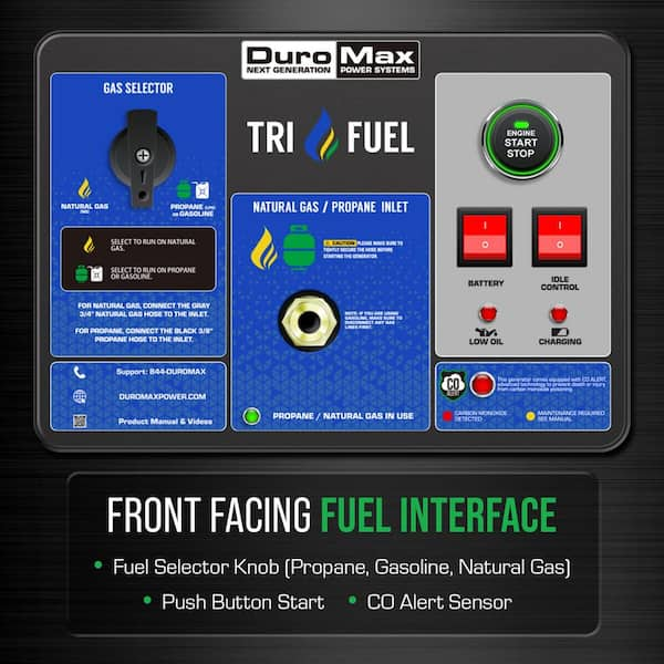 DuroMax XP15000E 15000-Watt V-Twin Generador Eléctrico a portátil, a gas