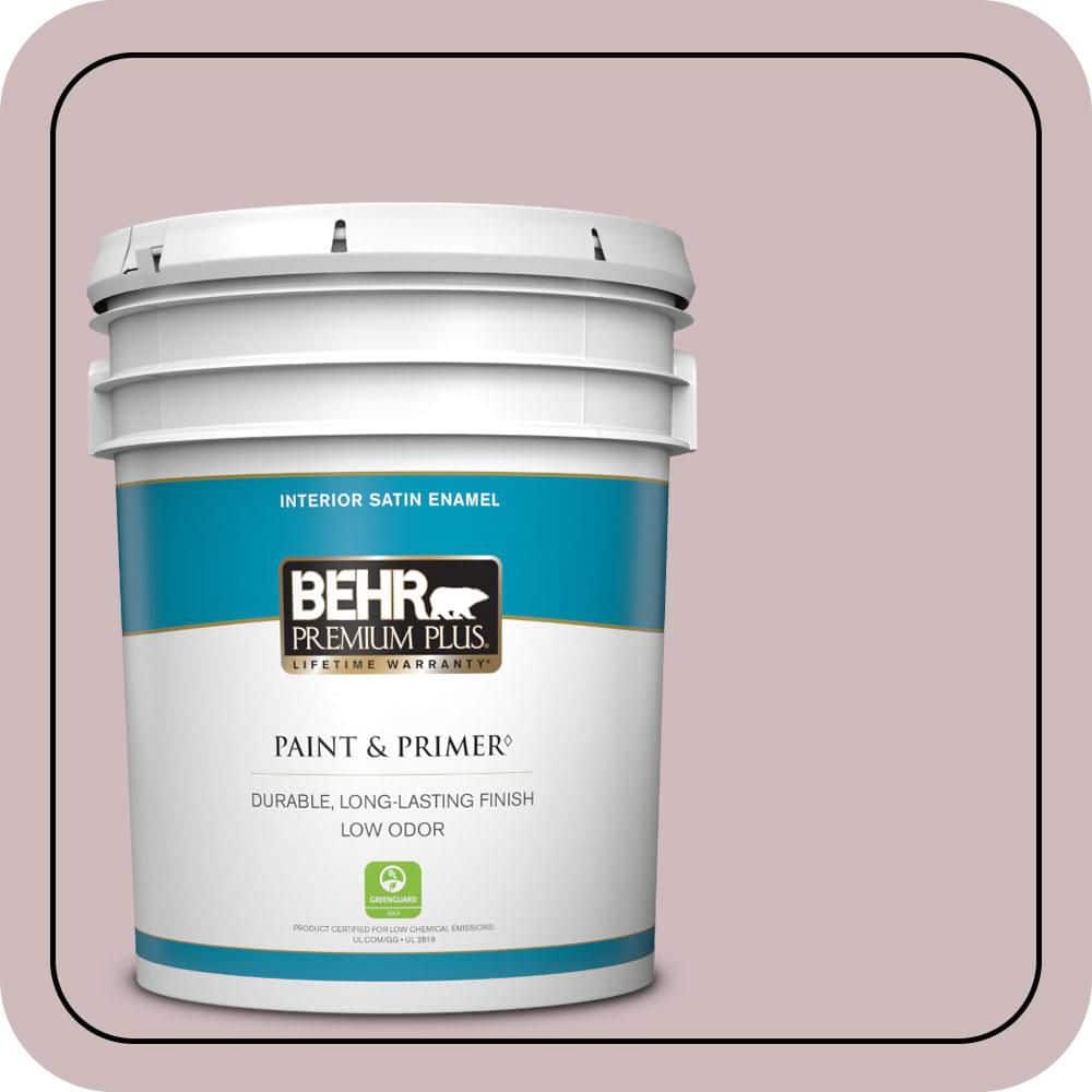 5 gal. #N120-3 Mauve It Satin Enamel Low Odor Interior Paint & Primer price history on PriceWatchPro