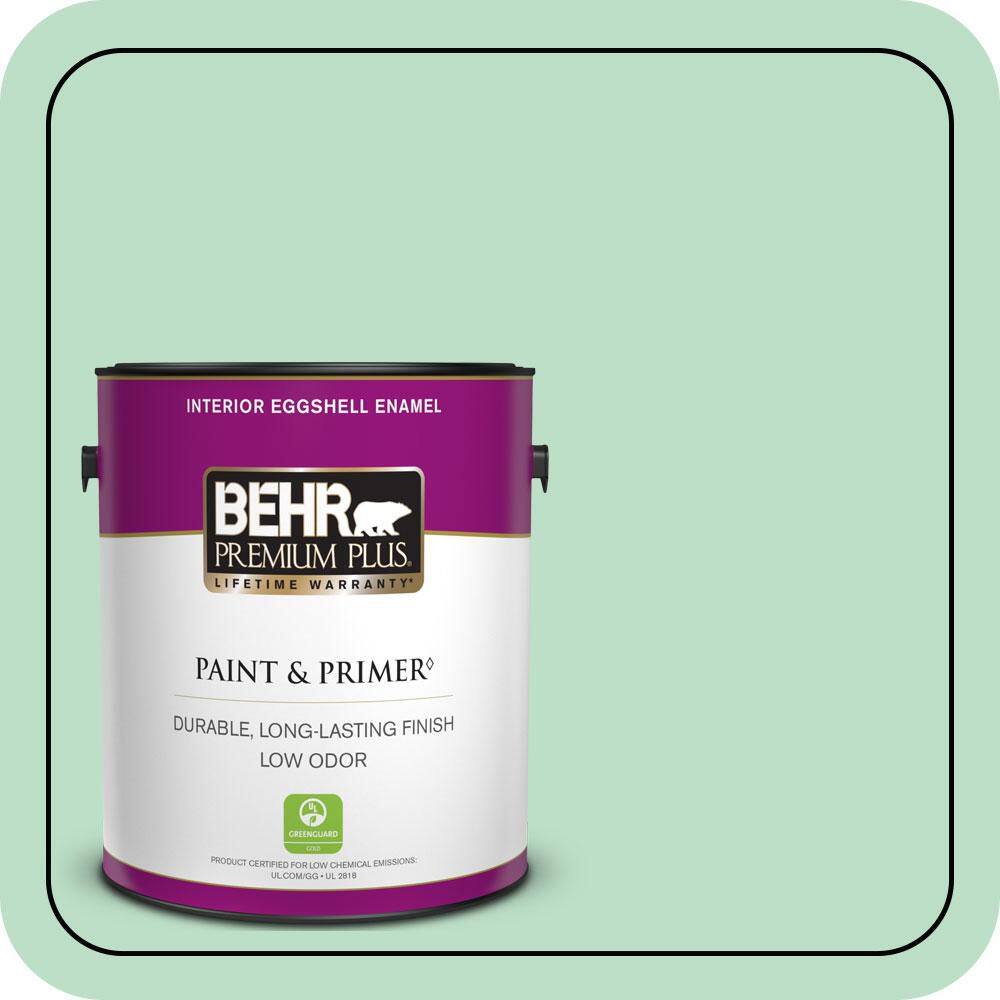 1 gal. #470C-3 Spirited Green Eggshell Enamel Low Odor Interior Paint & Primer price history on PriceWatchPro