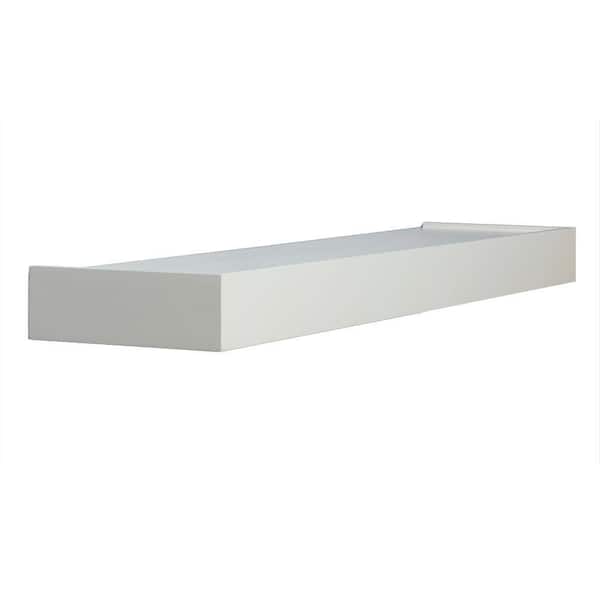Knape & Vogt 8.5 in. x 36 in. Floating White Decorative Shelf