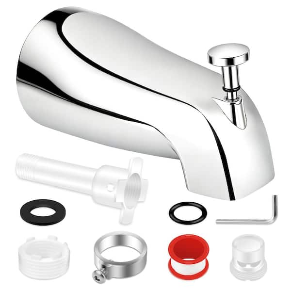 Chrome Universal Tub Spout with Diverter for 1/2 in. Copper Pipe and IPS Threaded Connections