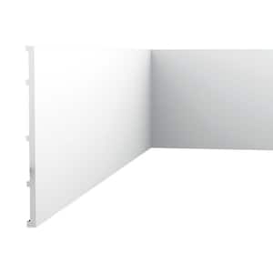 1/2 in. D x 9-7/8 in. W x 78-3/4 in. L Primed White High Impact Polystyrene Baseboard Moulding (1-Pack)
