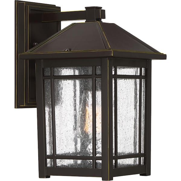 Quoizel Cedar Point 1-Light Bronze Outdoor Wall Lantern Sconce