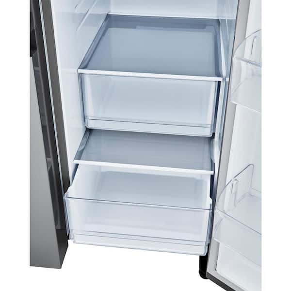LG 27 cu. ft. Side by Side Refrigerator w/ Pocket Handles,Door Cooling, External  Ice and Water Dispenser in Platinum Silver LRSXS2706V - The Home Depot