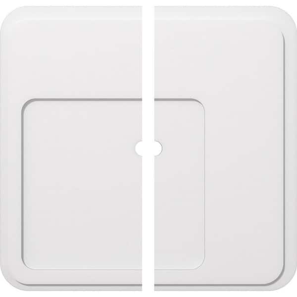 Ekena Millwork 1 in. P X 13-1/4 in. C X 38 in. OD X 2 in. ID Lucan Architectural Grade PVC Contemporary Ceiling Medallion, Two Piece