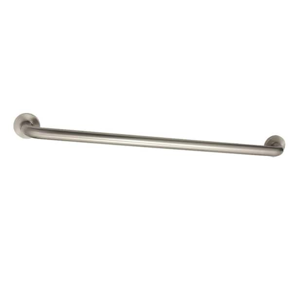 Kingston Brass Meridian 30 in. x 1.25 in. Grab Bar in Brushed Nickel ...