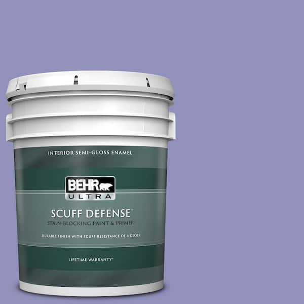 BEHR ULTRA 5 gal. #PPU16-05 Lily of the Nile Extra Durable Semi-Gloss Enamel Interior Paint & Primer