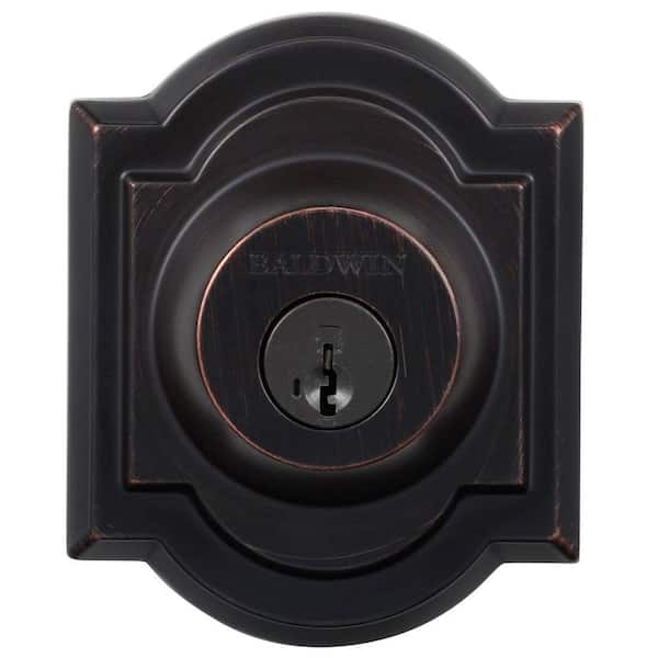 Baldwin Oval Doorbell Button Satin Brass / Black - 4861.050