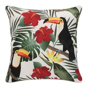 Tropicana Butterfly Outdoor Pillow Throw Pillow in Multi 20 x 20 - Includes 1-Throw Pillow
