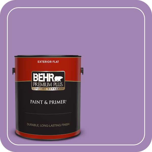 BEHR PREMIUM PLUS 1 gal. #660B-6 Daylight Lilac Flat Exterior Paint & Primer