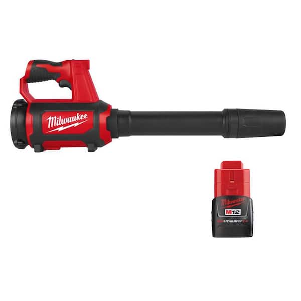 M12 12V Lithium-Ion Cordless Compact Spot Blower with 2.0 Ah Compact Battery Pack