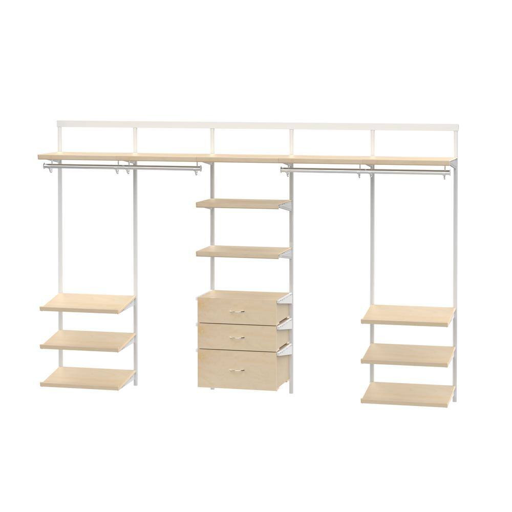 Everbilt Genevieve 10 ft.Birch Adjustable Closet Organizer 2 Long, 2