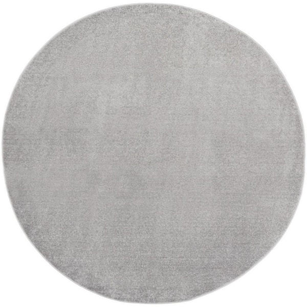 Gray 8 ft. x 8 ft. Woven Polypropylene  Indoor/Outdoor Area Rug
