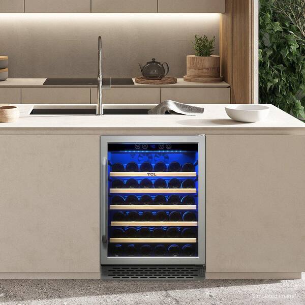 TCL Single Zone 52-Wine Bottles Stainless Look Wine Cooler