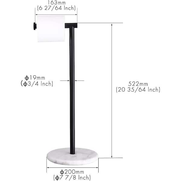 Acehoom Freestanding Stainless Steel Toilet Paper Holder in Matte Black