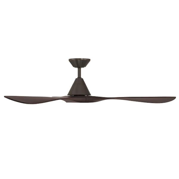 Carve 60 in. Smart Indoor/Outdoor Bronze/Dark Walnut Standard Ceiling Fan and Remote