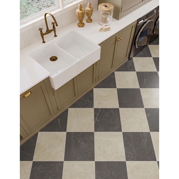 Stonegrid Bone (Beige) Matte 12 in. x 12 in. Stone Look Porcelain Tile (16.72 sq. ft./case)