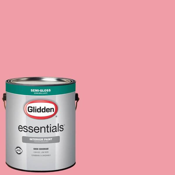 Glidden Essentials 1 gal. #HDGR45D Pink Tiger Lily Semi-Gloss Interior Paint