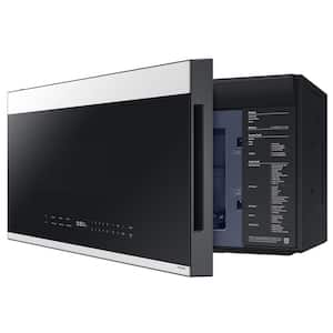 Bespoke Smart Over-the-Range Microwave 2.1 cu. ft. with Auto connectivity & LCD display in White Glass