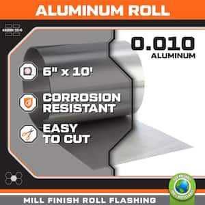 6 in. x 10 ft. Aluminum Roll Valley Flashing Economy