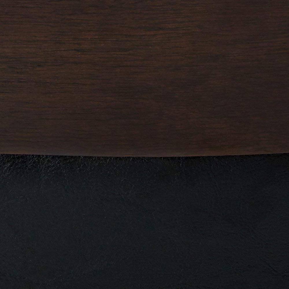 Espresso Brown Leather-Like Vinyl Counter Height Chair Set of 2