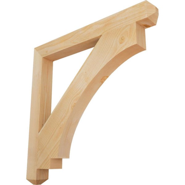 Ekena Millwork 4 in. x 38 in. x 38 in. Douglas Fir Imperial Craftsman Rough Sawn Bracket