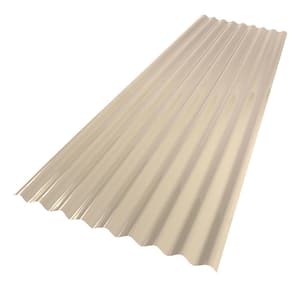 26 in. x 8 ft. Corrugated PVC Roof Panel in Beige
