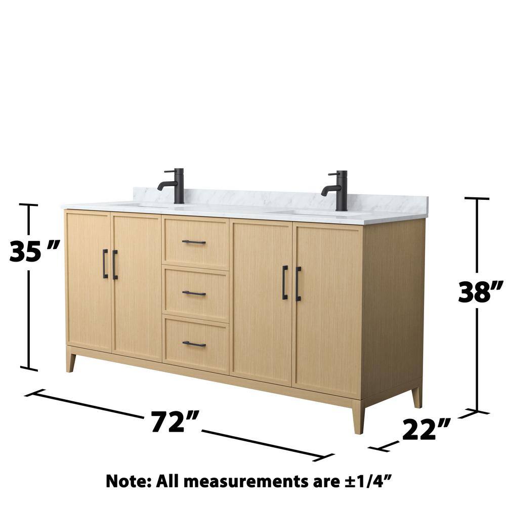 Elan 72'' Tan Double Vanity with Marble Top