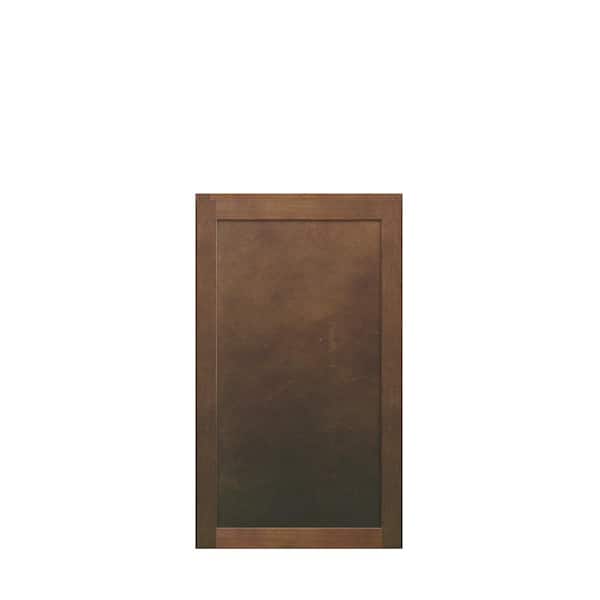 Kunal Kitchens Amherst Shaker 21 in. W x 36 in. H x 12 in. D in Walnut Plywood Assembled Wall Cabinet