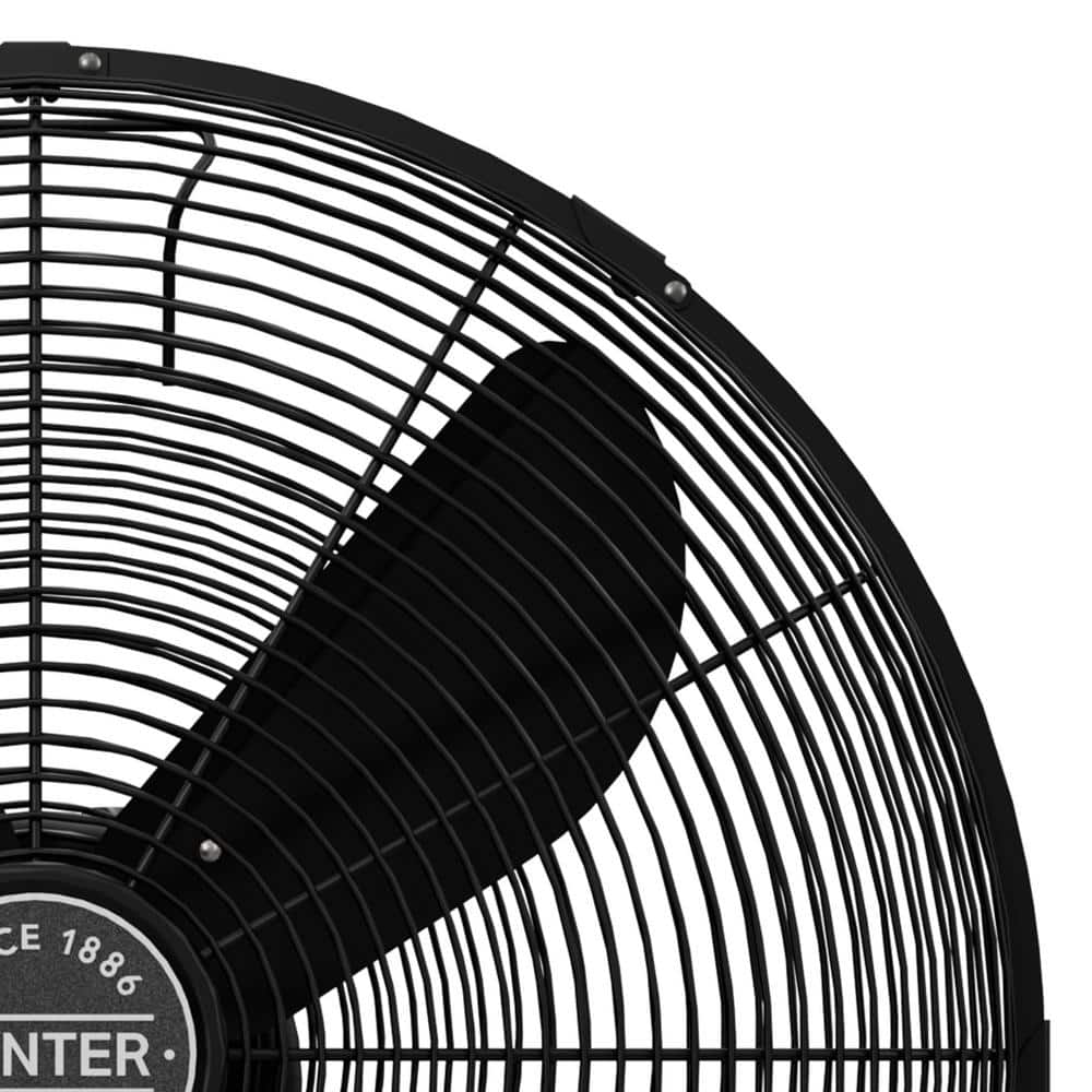 Hunter Matte Black 48" Oscillating Pedestal Fan with Adjustable Height