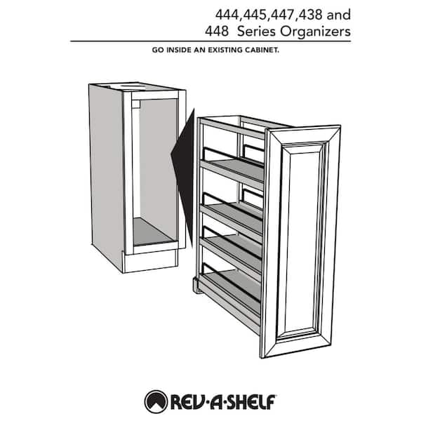 448BBSCWC8C - Wall Pull-Out Organizer w/ Adjustable Shelves and Soft-Close  Slides for 12 Wall Cabinet - Natural Maple