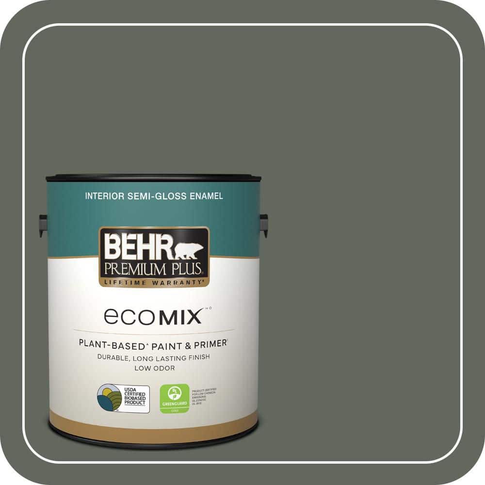 1 gal. #710F-6 Painted Turtle Semi-Gloss Enamel EcoMix Plant-Based Interior Paint & Primer price history on PriceWatchPro