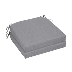 21 in. x 21 in. x 3.5 in. Stone Gray Square Outdoor Seat Cushion (2-Pack)
