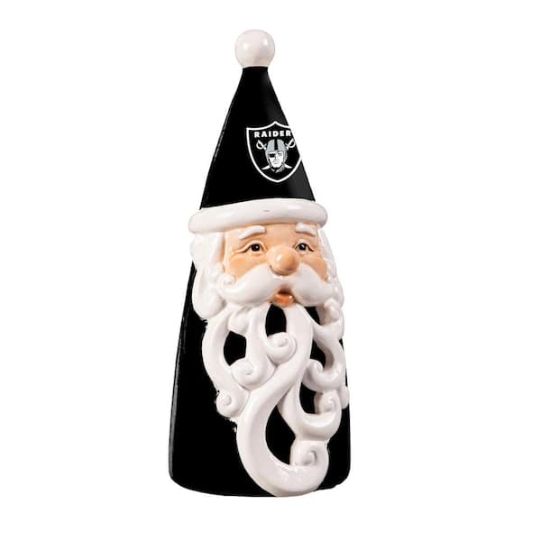 Team Sports America Las Vegas Raiders Santa LED Christmas Garden Statuary, 8 in.