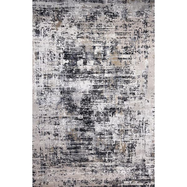 Atlas White Beige, Modern 8 ft. x 11 ft. Classic Indoor Area Rug