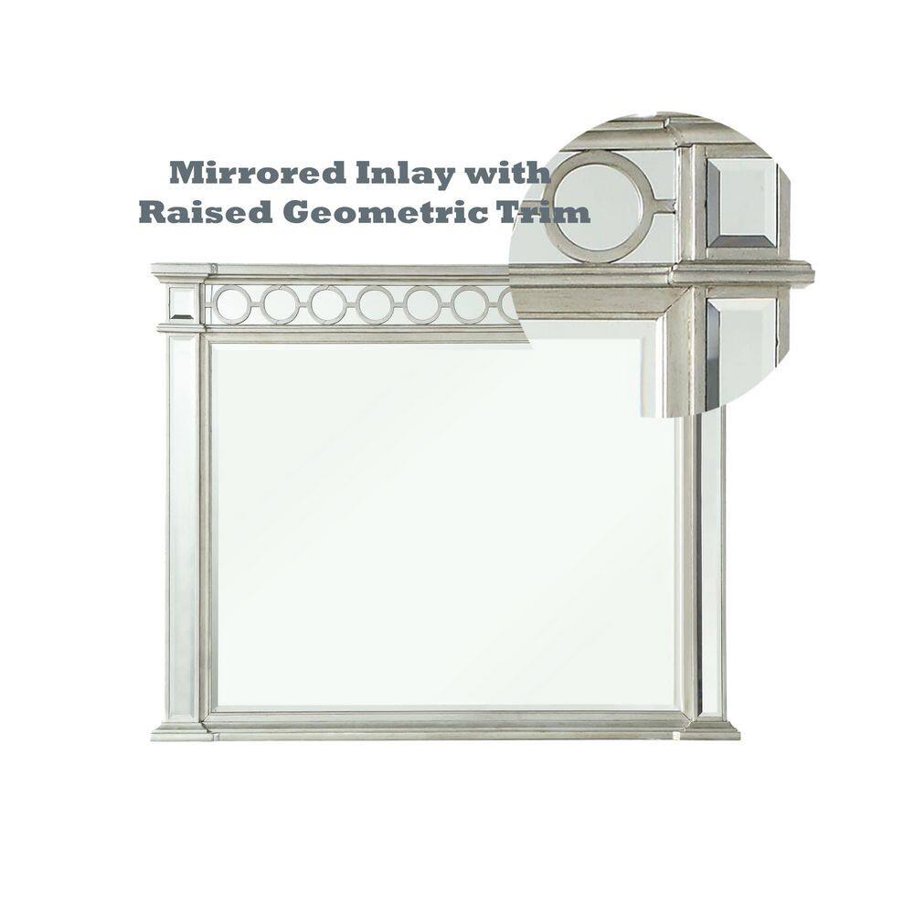 Varian Silver Rectangular Wood Dresser Mirror