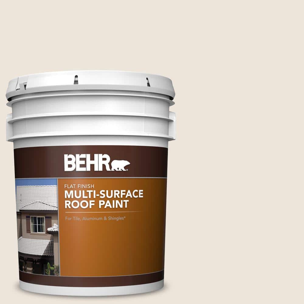 5 gal. #MS-32 Glacier White Flat Multi-Surface Exterior Roof Paint