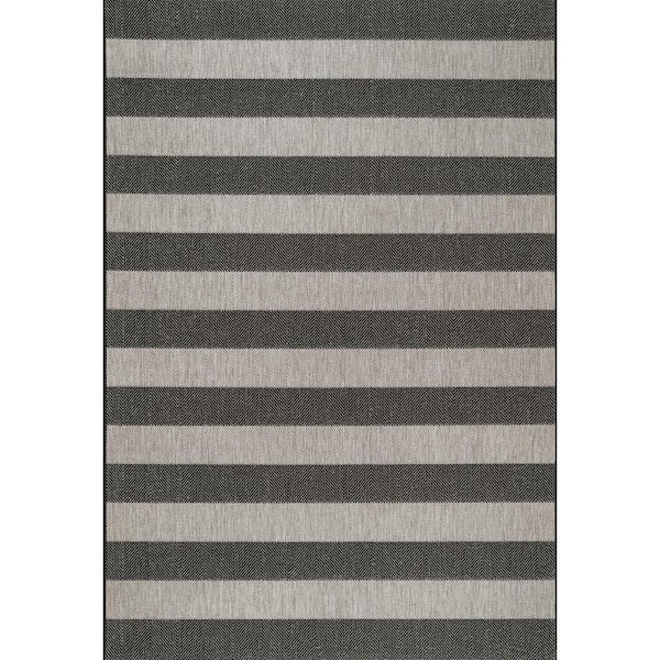 nuLOOM Alexis Black Doormat 3 ft. x 5 ft. Indoor/Outdoor Patio Area Rug