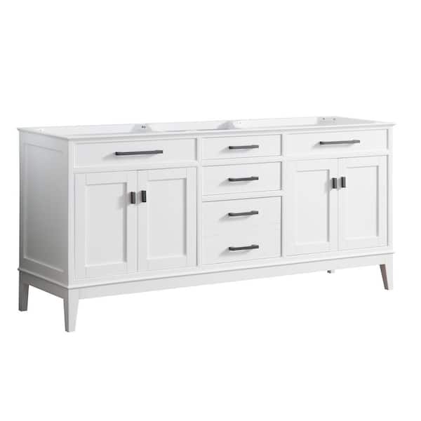 Madison 72 in. Bath Vanity Cabinet without Top in White