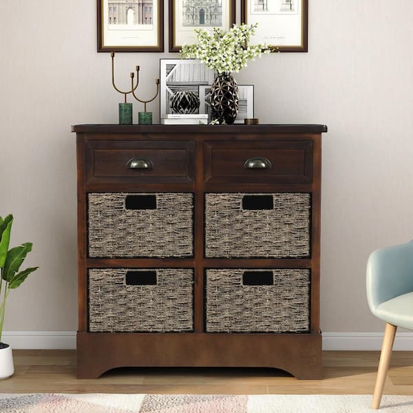 Storage Units Cupboards Wicker Assembled Bedroom Hallway Furniture Cabinets 