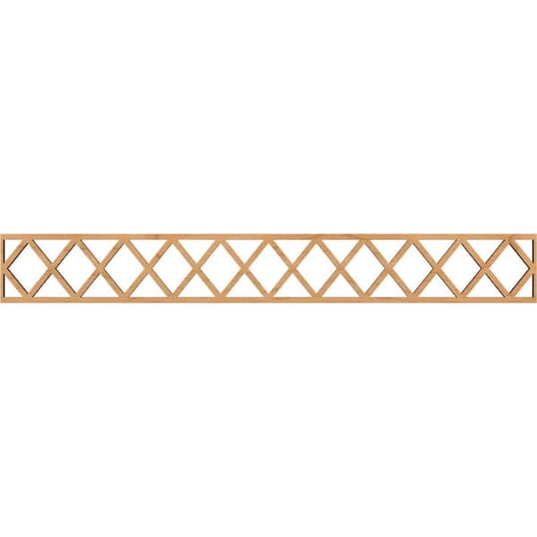 Ekena Millwork Wolford Fretwork 0.375 in. D x 46.5 in. W x 6 in. L Maple Wood Panel Moulding