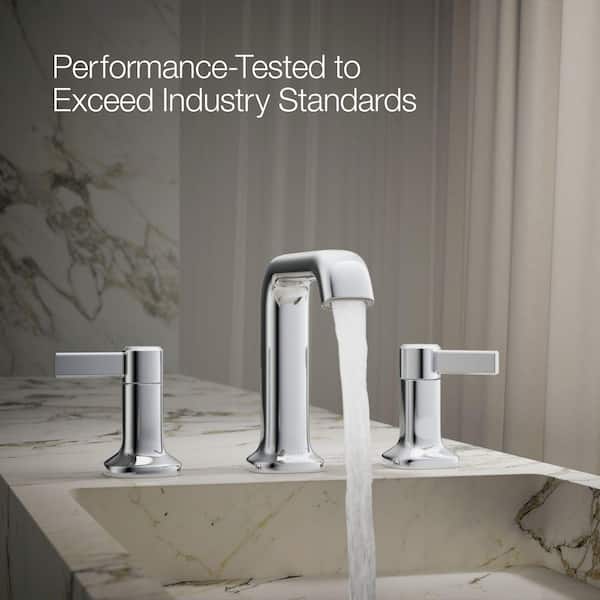 KOHLER Ashan 8 in. Widespread 2-Handle Bathroom Faucet in Polished
