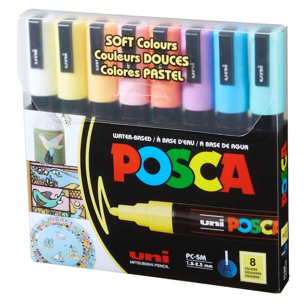 Posca Paint Marker - Medium - PC-5M - 8 pcs - Multicoloured