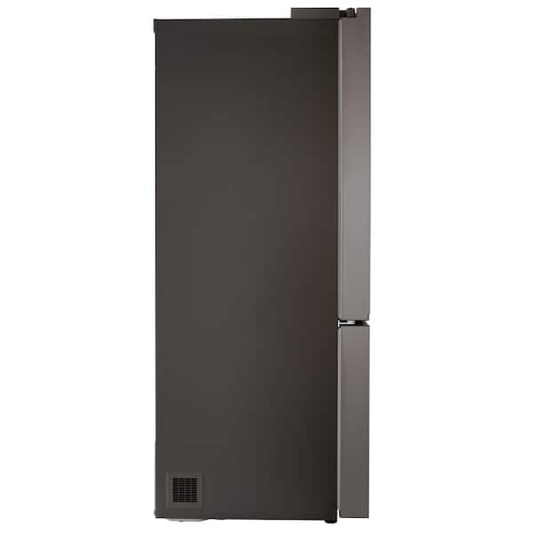 27 cu. ft. SMART Counter Depth MAX French Door Refrigerator with Ice and Water, ADA Comp in Black Stainless Steel
