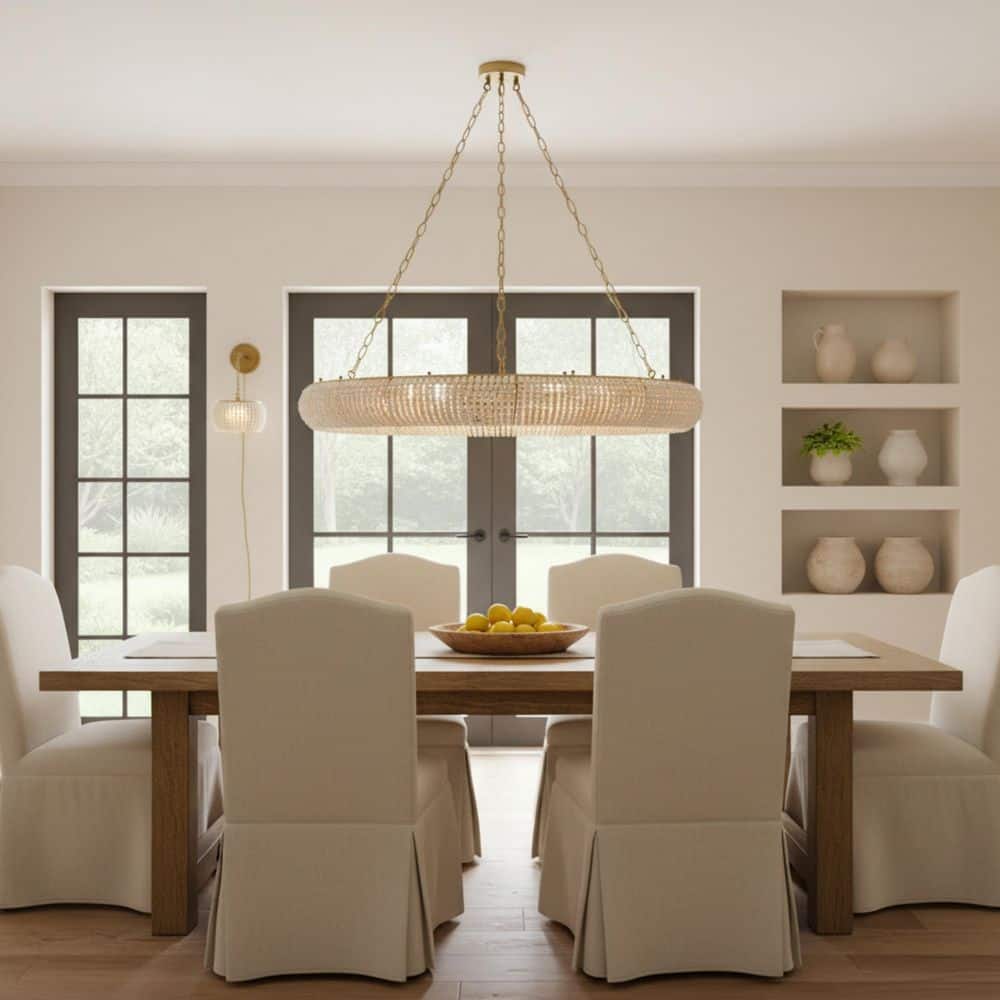 Galey Alix Melrose 8 light Painted Gold Decorative Accents Bowl Circle Chandelier for Living Room with No Bulbs Included price history on PriceWatchPro