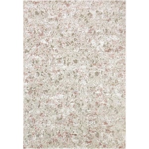 Chateau 2 ft. 2 in. x 7 ft. 7 in. Beige/Blush Modern Shrink Polyester/Viscose Indoor Area Rug