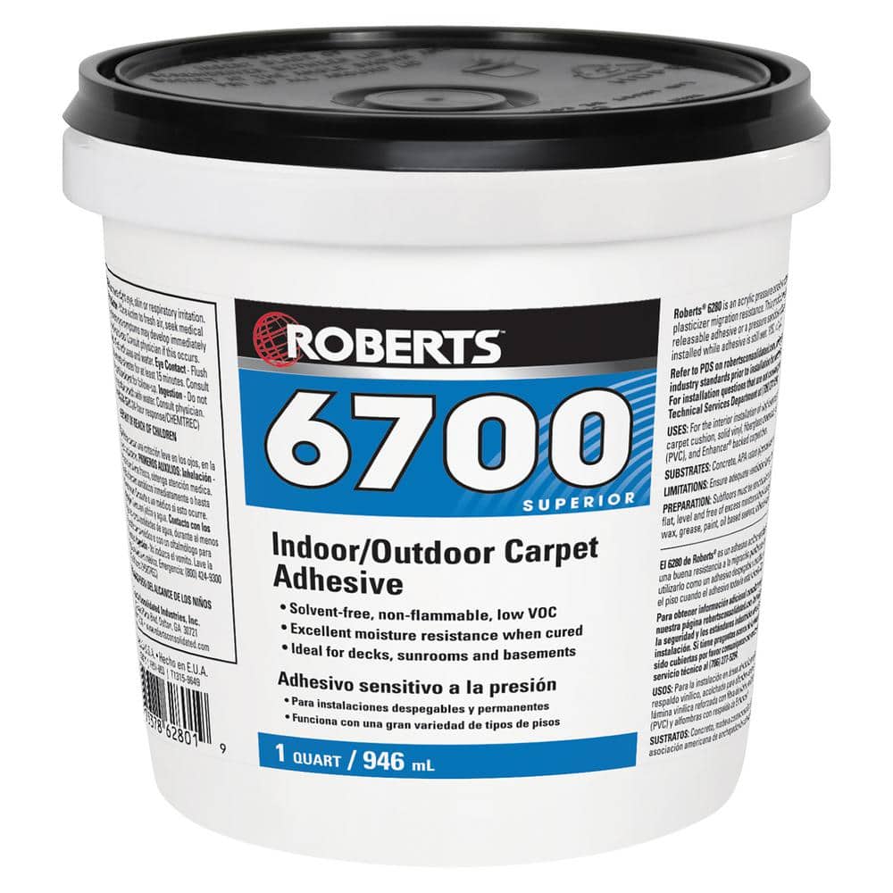 ROBERTS 1 Qt. Indoor/Outdoor Carpet and Artificial Turf Adhesive 6700-0 -  The Home Depot