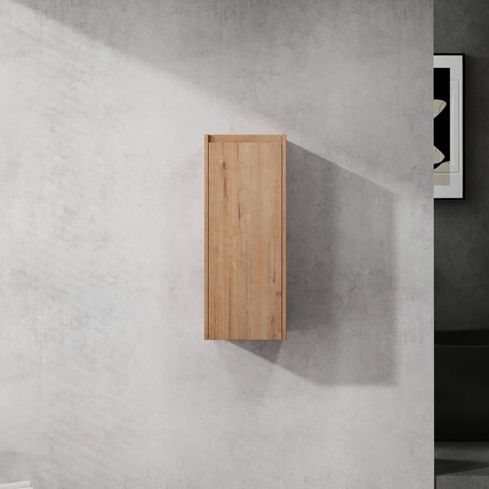 11.81 in. W x 9.81 in. D x 29.5 in. H Bathroom Storage Wall Cabinet in Ligh