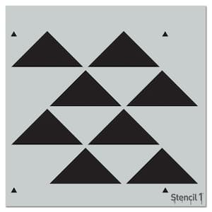 Triangles Staggered Repeat Pattern Stencil