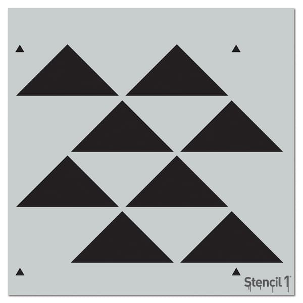 Stencil1 Triangles Staggered Repeat Pattern Stencil